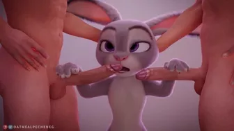 Judy Hopps enjoyed 2 dicks