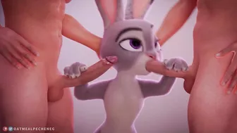 Judy Hopps enjoyed 2 dicks