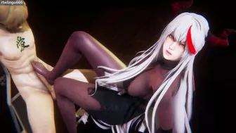 Azur Lane - Agir × Black Stockings × Footjob