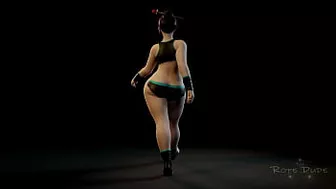 Mei sexy walk 3d animated clothed version