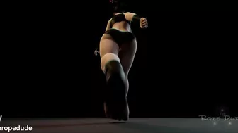 Mei sexy walk 3d animated clothed version