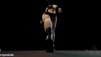 Mei sexy walk 3d animated clothed version