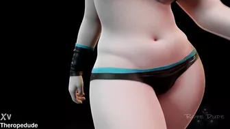 Mei sexy walk 3d animated clothed version