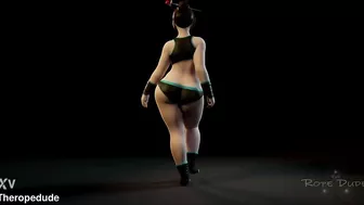 Mei sexy walk 3d animated clothed version