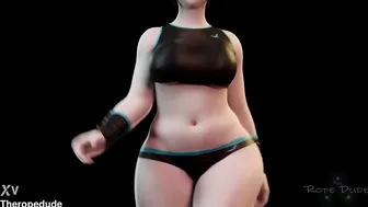 Mei sexy walk 3d animated clothed version