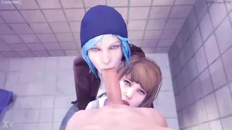 Max and Chloe Tag Team Blowjob