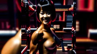 Bondaged heroines and sexy natural muscle growth transformations