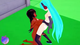 3D black fat futa fuck futa miku