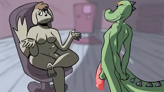 DogFurry x LizardFurry! Rule34 Original Short Animation