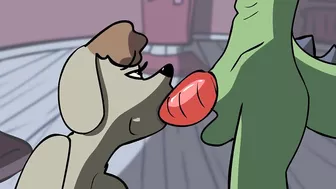 DogFurry x LizardFurry! Rule34 Original Short Animation