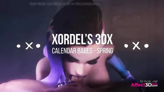 Calendar Babes - Spring Edition 3D Animation Collection by Xordel