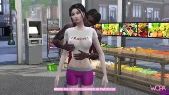 [TRAILER] Bride enjoying the last days before getting married. Sex in the supermarket - Interracial cheating