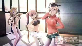 MMD r18 prinz eugen and Murasame And Kongo Kancolle Bitch 3d hentai love ahegao after anal sex