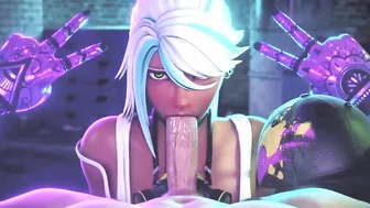 cyberpunk sucking big realistic PENE