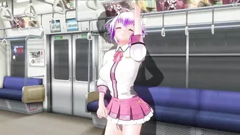 3D HENTAI Schoolgirl didn't wear panties on the train (Part 1)