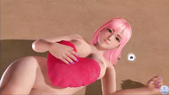 Dead or Alive Xtreme Venus Vacation Honoka Valentine's Day Heart Cushion Pose Nude Mod Fanservice Ap