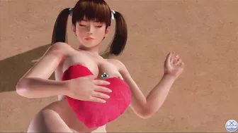 Dead or Alive Xtreme Venus Vacation Leifang Valentine's Day Heart Cushion Pose Nude Mod Fanservice A